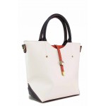 Бяла дамска чанта, здрава еко-кожа - удобство и стил за вашето ежедневие N 100017672
