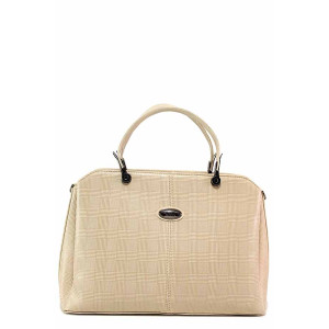 Бежова дамска чанта, здрава еко-кожа - удобство и стил за вашето ежедневие N 100017674