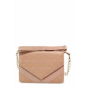 Розова дамска чанта, здрава еко-кожа - удобство и стил за вашето ежедневие N 100017675