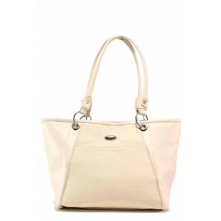 Бежова дамска чанта, здрава еко-кожа - удобство и стил за вашето ежедневие N 100017678