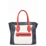 Тъмносиня дамска чанта, здрава еко-кожа - удобство и стил за вашето ежедневие N 100017679