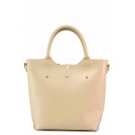 Бежова дамска чанта, здрава еко-кожа - удобство и стил за вашето ежедневие N 100017681