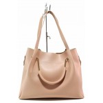 Розова дамска чанта, здрава еко-кожа - удобство и стил за вашето ежедневие N 100017656