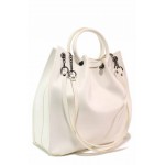 Бяла дамска чанта, здрава еко-кожа - удобство и стил за вашето ежедневие N 100017653