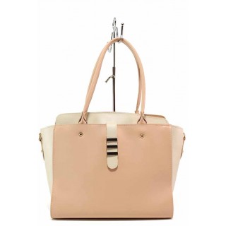 Розова дамска чанта, здрава еко-кожа - удобство и стил за вашето ежедневие N 100017660