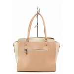 Розова дамска чанта, здрава еко-кожа - удобство и стил за вашето ежедневие N 100017660