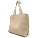Бежова дамска чанта, здрава еко-кожа - удобство и стил за вашето ежедневие N 100017648