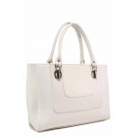 Бяла дамска чанта, здрава еко-кожа - удобство и стил за вашето ежедневие N 100017684