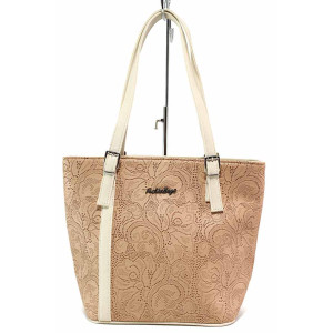 Розова дамска чанта, здрава еко-кожа - удобство и стил за вашето ежедневие N 100017685