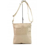 Бежова дамска чанта, здрава еко-кожа - удобство и стил за вашето ежедневие N 100017688