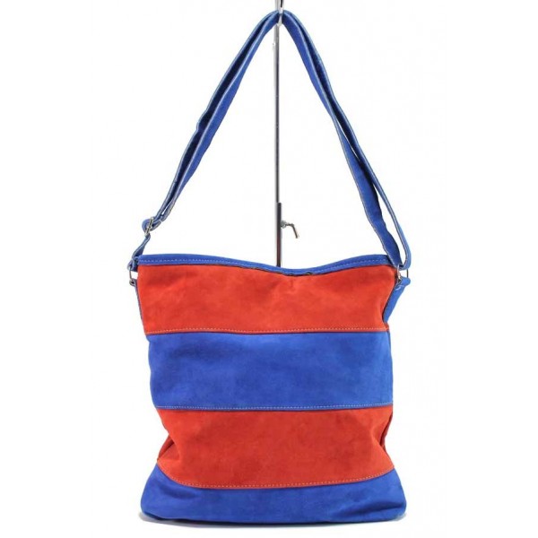 Синя дамска чанта, здрава еко-кожа - удобство и стил за вашето ежедневие N 100017690
