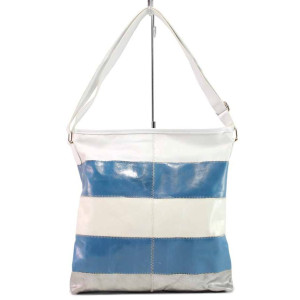 Бяла дамска чанта, здрава еко-кожа - удобство и стил за вашето ежедневие N 100017692