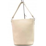 Бежова дамска чанта, здрава еко-кожа - удобство и стил за вашето ежедневие N 100017694