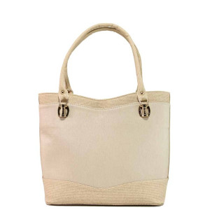 Бежова дамска чанта, здрава еко-кожа - удобство и стил за вашето ежедневие N 100017695