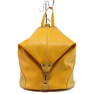 Жълта раница, здрава еко-кожа - удобство и стил за вашето ежедневие N 100017699