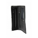 Черно дамско портмоне, естествена кожа -  за вашето ежедневие N 100017702