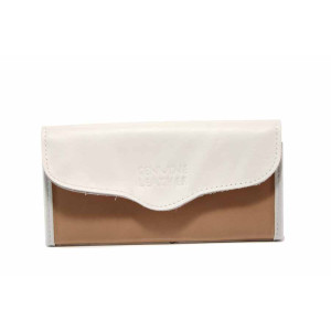 Бяло дамско портмоне, естествена кожа -  за вашето ежедневие N 100017706