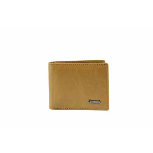 Бежов мъжки портфейл, естествена кожа -  за вашето ежедневие N 100017741