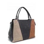 Черна дамска чанта, здрава еко-кожа - удобство и стил за вашето ежедневие N 100018221