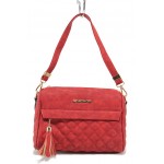 Червена дамска чанта, здрава еко-кожа - удобство и стил за вашето ежедневие N 100018233