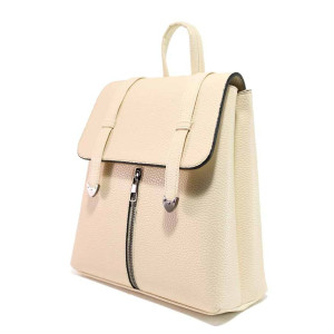 Бежова раница, здрава еко-кожа - удобство и стил за вашето ежедневие N 100018407