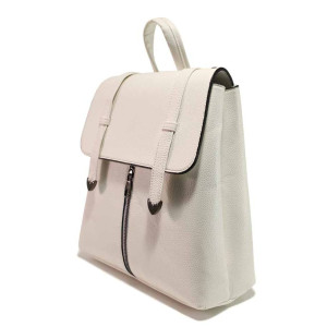 Бяла раница, здрава еко-кожа - удобство и стил за вашето ежедневие N 100018405