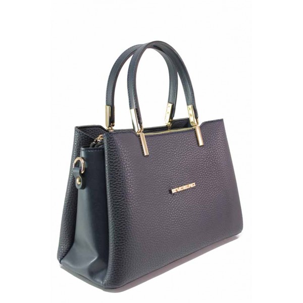 Черна дамска чанта, здрава еко-кожа - елегантен стил за вашето ежедневие N 100018409