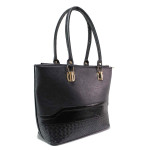 Черна дамска чанта, здрава еко-кожа - удобство и стил за вашето ежедневие N 100018776