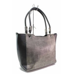 Черна дамска чанта, здрава еко-кожа - удобство и стил за вашето ежедневие N 100018781