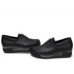 Черни анатомични дамски обувки с платформа, естествена кожа - всекидневни обувки за пролетта и лятото N 100018268