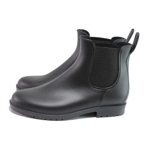 Черни дамски боти, pvc материя - ежедневни обувки за пролетта и лятото N 100018141