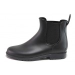 Черни дамски боти, pvc материя - ежедневни обувки за пролетта и лятото N 100018141