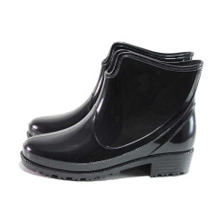 Черни анатомични дамски боти, pvc материя - ежедневни обувки за пролетта и лятото N 100018140