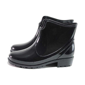 Черни анатомични дамски боти, pvc материя - ежедневни обувки за пролетта и лятото N 100018140