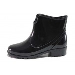 Черни дамски боти, pvc материя - ежедневни обувки за пролетта и лятото N 100018140