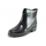 Черни дамски боти, pvc материя - ежедневни обувки за пролетта и лятото N 100018140