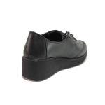 Черни анатомични дамски обувки с платформа, естествена кожа - всекидневни обувки за есента и зимата N 100018796