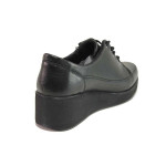 Черни анатомични дамски обувки с платформа, естествена кожа - всекидневни обувки за есента и зимата N 100018798