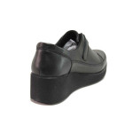 Черни дамски обувки с платформа, естествена кожа - всекидневни обувки за есента и зимата N 100018801