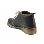 Черни дамски боти, естествена кожа - ежедневни обувки за есента и зимата N 100018815