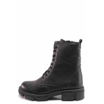 Черни дамски боти, естествена кожа - ежедневни обувки за есента и зимата N 100018942