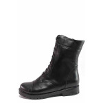 Черни дамски боти, естествена кожа - ежедневни обувки за есента и зимата N 100018957