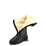 Черни анатомични дамски боти, текстилна материя - ежедневни обувки за есента и зимата N 100013383