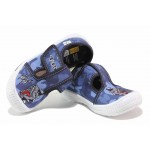 Тъмносини детски обувки, анатомични, текстилна материя - равни обувки за целогодишно ползване N 100017815