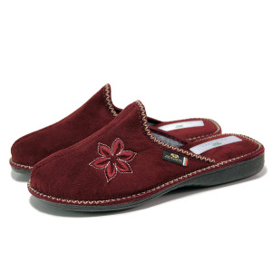 Винени анатомични домашни чехли, текстилна материя - ежедневни обувки за целогодишно ползване N 100018712