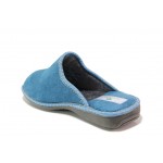 Сини домашни чехли, текстилна материя - ежедневни обувки за целогодишно ползване N 100018713