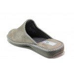 Сиви домашни чехли, текстилна материя - ежедневни обувки за целогодишно ползване N 100018715