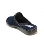 Тъмносини домашни чехли, текстилна материя - ежедневни обувки за целогодишно ползване N 100018714