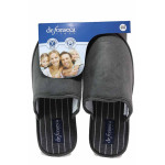 Сиви анатомични домашни чехли, текстилна материя - ежедневни обувки за целогодишно ползване N 100018845