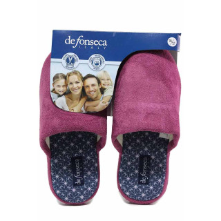 Розови домашни чехли, текстилна материя - ежедневни обувки за целогодишно ползване N 100018835